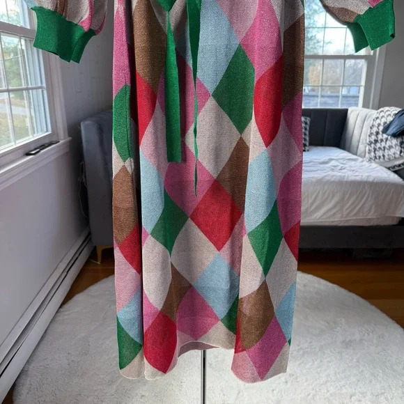 Boden Crew Metallic Jacquard Dress 8 - Picture 12 of 13